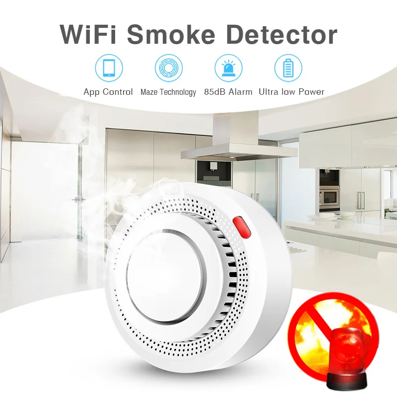Tuya Smart WiFi Smoke Sensor F - огляд і ціна Smoke Detector Interconnected