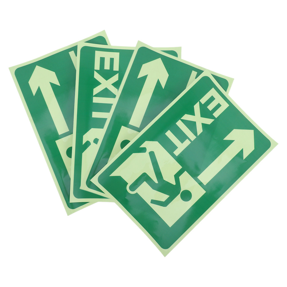 4Pcs Glow Exit Stickers Lumino - огляд і ціна Emergency Exit Sign