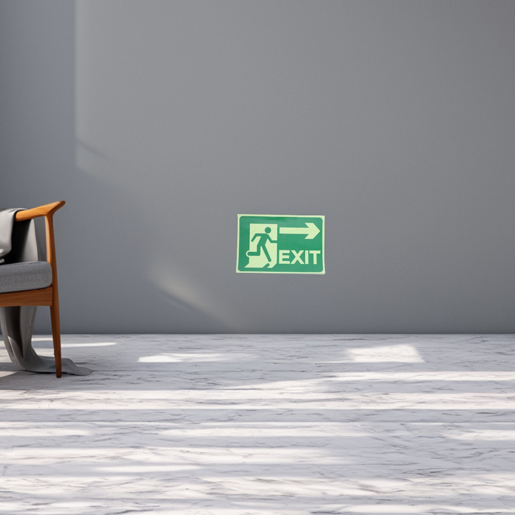 4Pcs Glow Exit Stickers Lumino - огляд і ціна Emergency Exit Sign