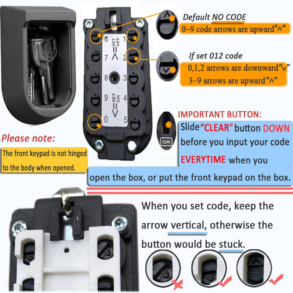 Key Lock Box Wall Mounted Push - огляд і ціна Lockbox Key Secure