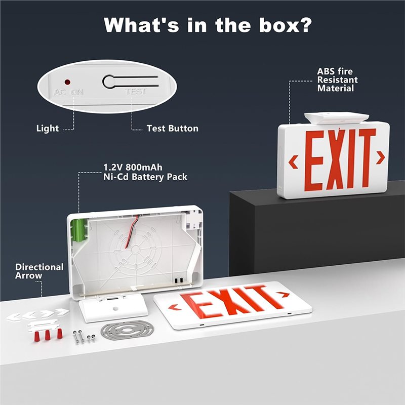 B67C UL Listed,Commercial Emer - огляд і ціна Emergency Exit Sign