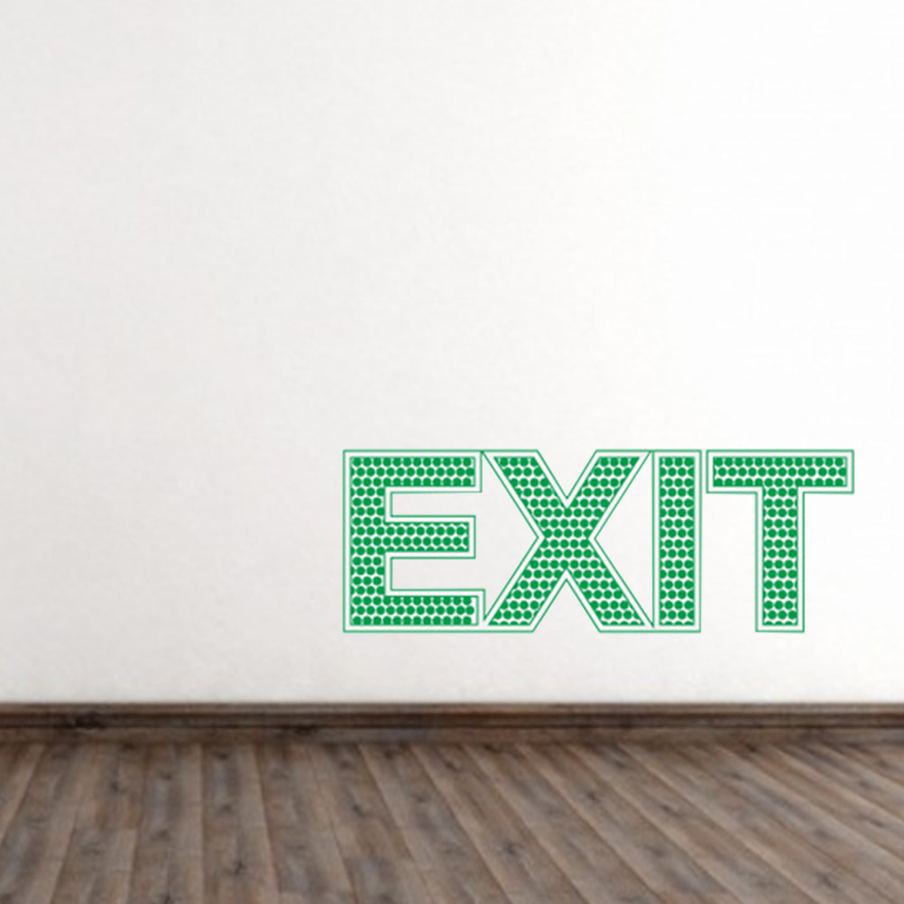 Glow in Dark Exit Wall Sticker - огляд і ціна Emergency Exit Sign